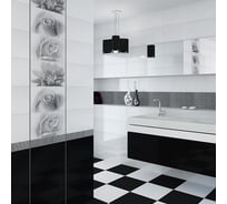 Настенная плитка Шахтинская плитка Муза белый верх 01, 25x40 см, 1.4 кв.м., 14 шт. СК000036291