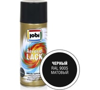 Аэрозольная эмаль JOBI матовая черная RAL 9005 520 мл 31633