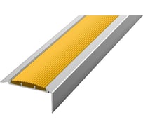Напольный порог Лука 58x27 мм, с пвх вставкой 270 см, желтая резинка УТ000075447