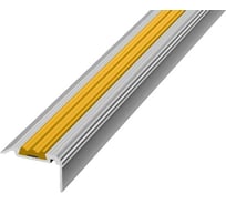 Угловой порог Лука 35x21 мм, с пвх вставкой 90 см, желтая резинка УТ000075439