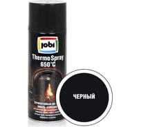 Термостойкая аэрозольная эмаль JOBI 650 градусов, черная, 520 мл 31638