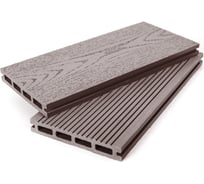 Террасная доска Grand Line 140 мм вельвет и тиснение шоколад 3м 413882