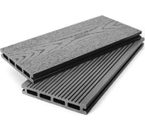 Террасная доска Grand Line 140 мм вельвет и тиснение графит 4м 418097