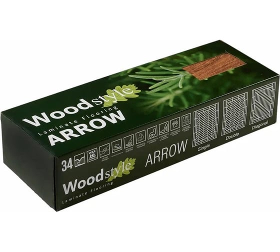 Ламинат WOODSTYLE Arrow Дуб Хантингтон, 34 класс, толщина 12 мм, 1.32 кв.м 111 Дуб Хантингтон