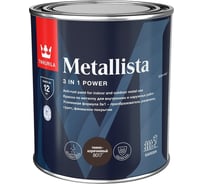 Краска по ржавчине Tikkurila METALLISTA коричн./темно-коричн., гладкая, 0.8 л 700014084