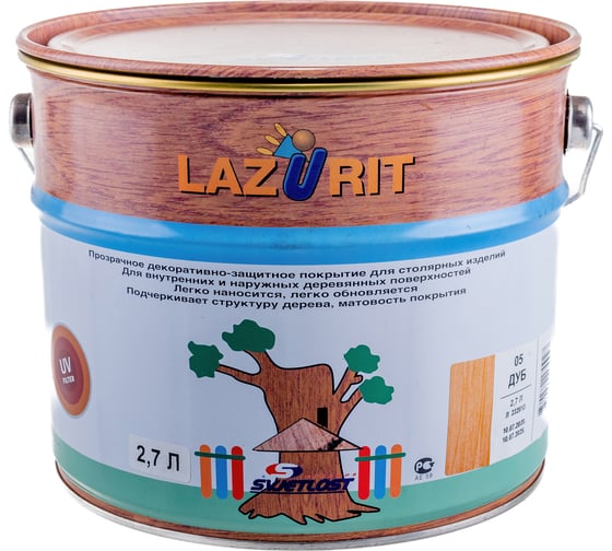 Декоративное покрытие для дерева Goodhim Lazurit дуб, 2,7 л 70927 1