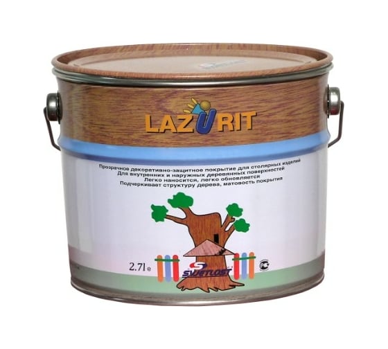 Декоративное покрытие для дерева Goodhim Lazurit лиственница, 2,7 л 73218 1