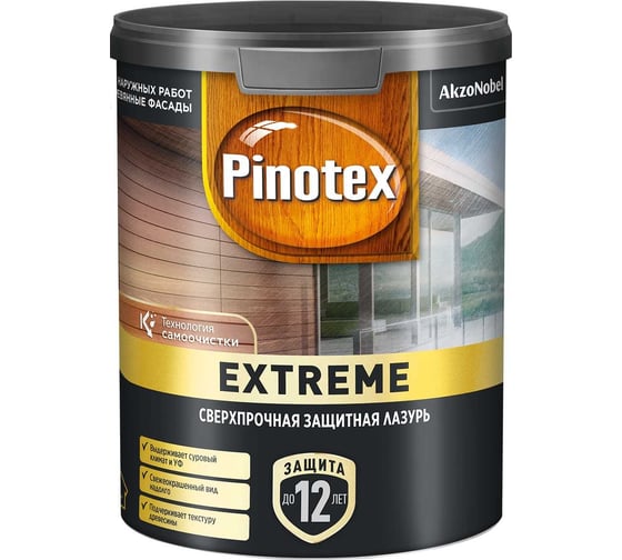 Лазурь для дерева Pinotex Extreme тиковое дерево, 0,9 л 5805101