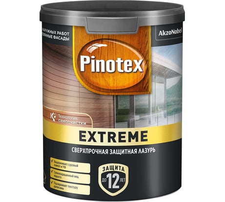 Лазурь для дерева Pinotex Extreme белая, 0,9 л 5805104