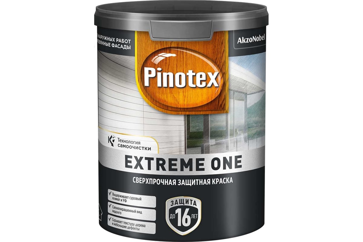Краска для дерева Pinotex Extreme One BW 0,9 л 5803241 - выгодная цена ...