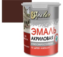Акриловая эмаль ВИТcolor полуглянцевая, коричневая ral 8017, 1 кг 64419