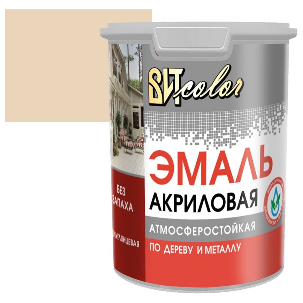 Акриловая эмаль ВИТcolor полуглянцевая, бежевая ral 1015, 1 кг 64292 ...