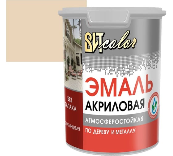 Акриловая эмаль ВИТcolor полуглянцевая, бежевая ral 1015, 1 кг 64292 1