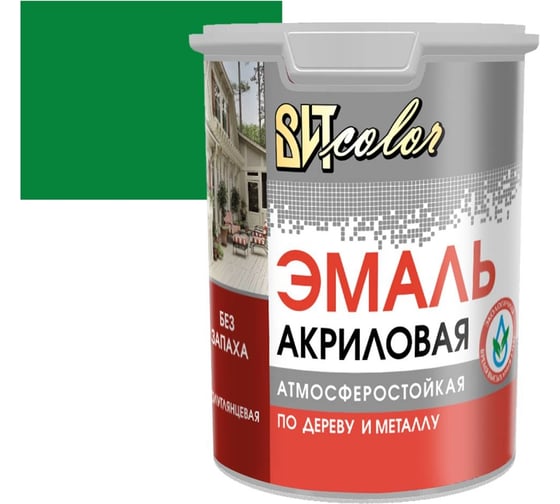 Акриловая эмаль ВИТcolor полуглянцевая, зелёная ral 6029, 1 кг 64405