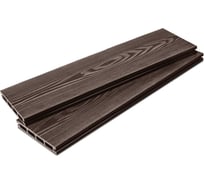 Террасная доска ТЕХНОДЕК Альфа 146x22x4000 мм, цвет шоколад (3D) TETDSH146224000A3D