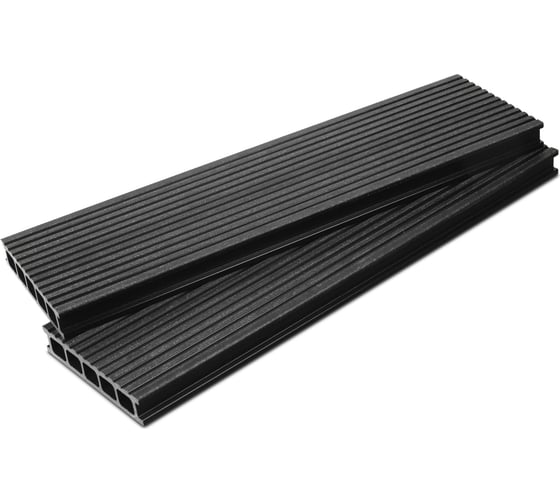 Террасная доска ТЕХНОДЕК Вельвет 139x27x4000 мм, цвет графит TETDGR139274000V1