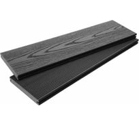 Террасная доска ТЕХНОДЕК 135x20x4000 мм, цвет графит (массив) TETDGR135204000TV2