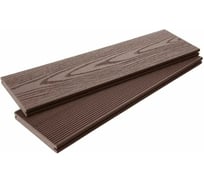 Террасная доска ТЕХНОДЕК 135x20x4000 мм, цвет шоколад (массив) TETDSH135204000TV2