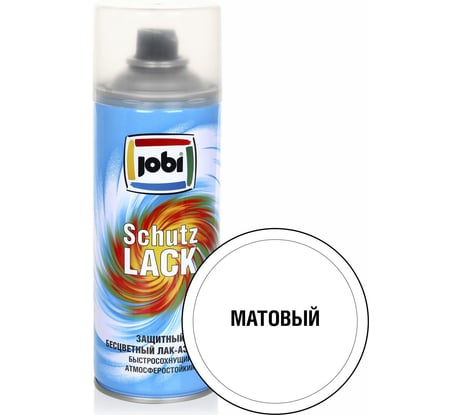 Аэрозольный акриловый лак JOBI матовый, бесцветный 520 мл 32274