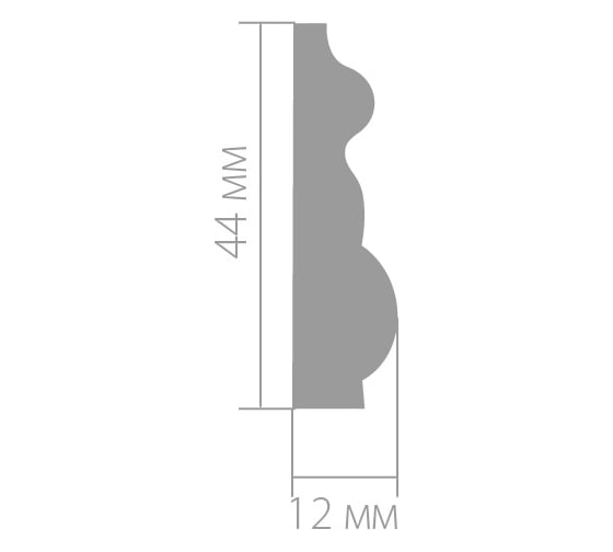 Молдинг Ultrawood 2000x44x12 мм U 0008 i 2.00