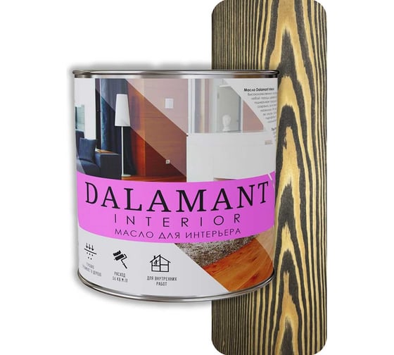 Масло для интерьера Dalamant interior эбен, 2 л ДЛ-00001119 1