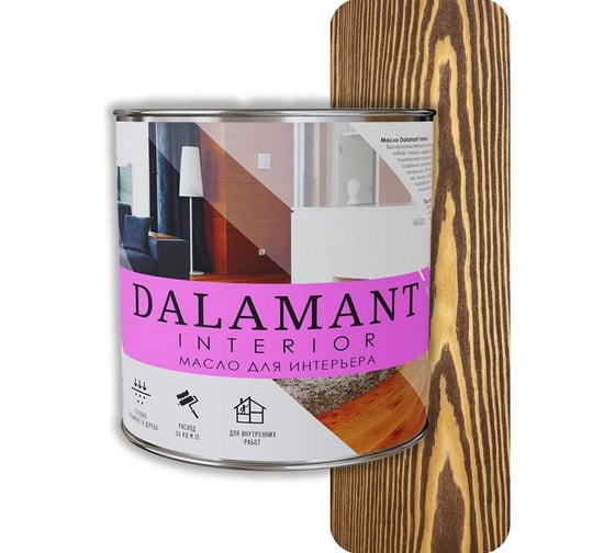 Масло для интерьера Dalamant interior орех гварнери, 2 л ДЛ-00001116
