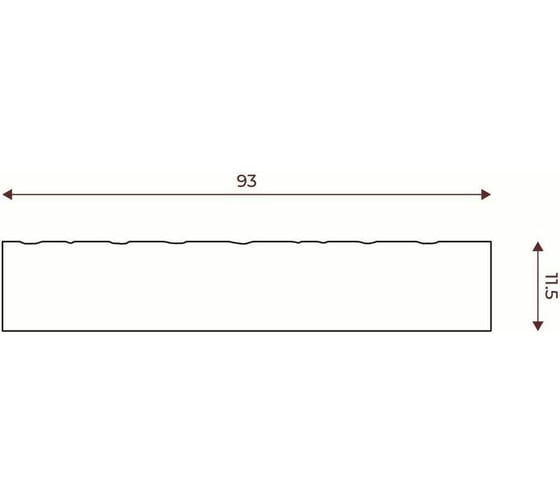 Торцевая планка ТЕХНОДЕК 93x11.5x3000 мм, цвет Венге TETPWE93113000T2