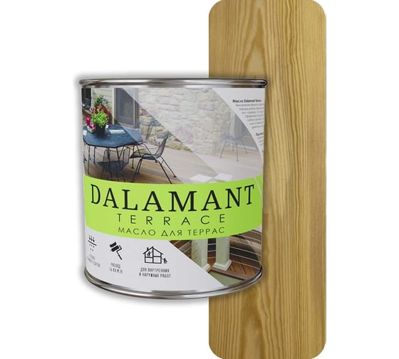 Масло для террас Dalamant Terrace бесцветный, 0.7 л ДЛ-00001121 1