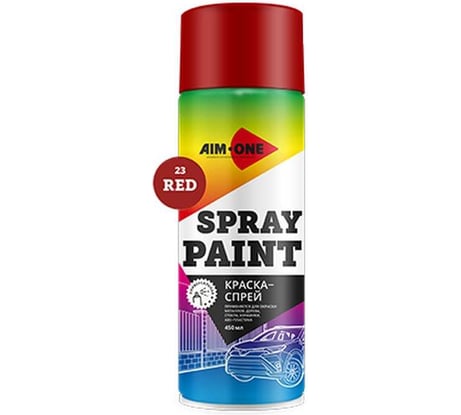 Акриловая краска AIM-ONE красная, 450 мл SP-R23