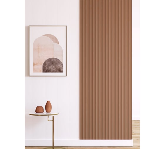 Интерьерная рейка STELLA Pекесс de luxe планкен, МДФ, mauve, 19x50x2700 мм, в упаковке 4 шт. ЦБ-00010673