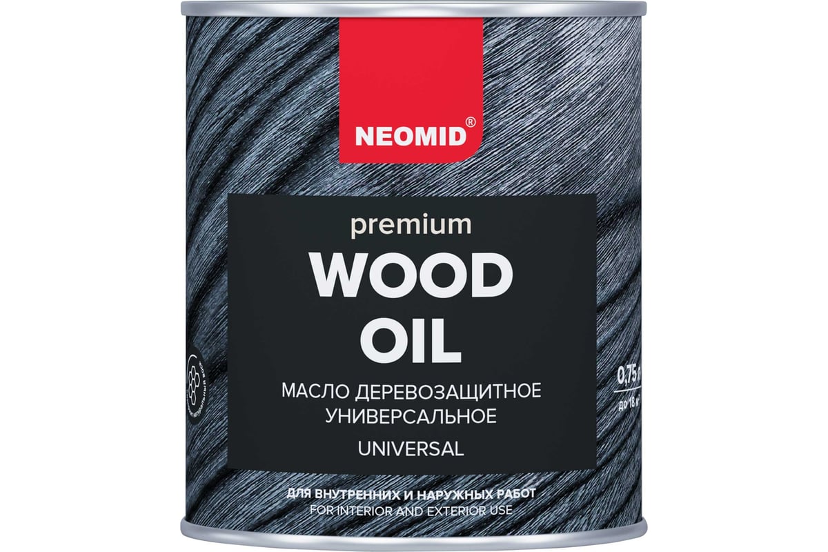 Деревозащитное масло NEOMID Premium 0.75 л, белый Н-маслоPrem-0,75/бел