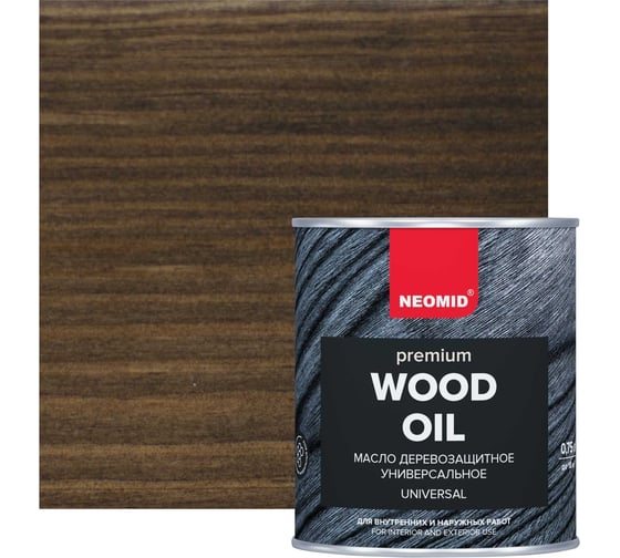 Деревозащитное масло NEOMID Premium 0.75 л, палисандр Н-маслоPrem-0,75/палис 1