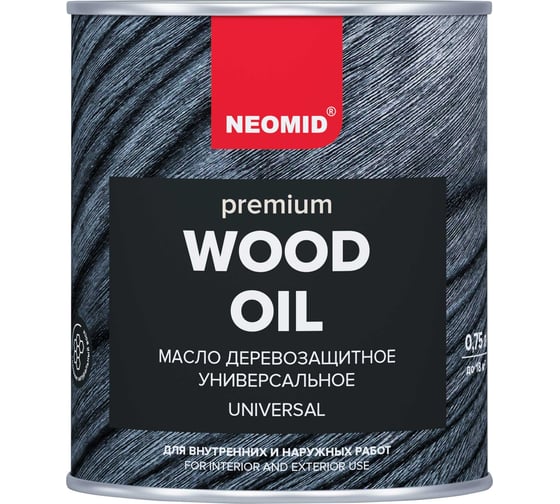 Деревозащитное масло NEOMID Premium 0.75 л, орех Н-маслоPrem-0,75/орех