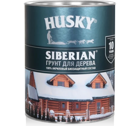 Акриловый биозащитный грунт для дерева HUSKY SIBERIAN 2.7 л 30122