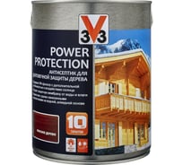 Алкидный антисептик для дерева V33 POWER PROTECTION полуглянец, красное дерево 117396