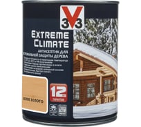 Акриловый антисептик для дерева V33 EXTREME CLIMATE матовый, белое золото 117430
