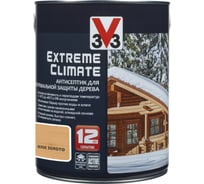 Акриловый антисептик для дерева V33 EXTREME CLIMATE матовый, белое золото 117442