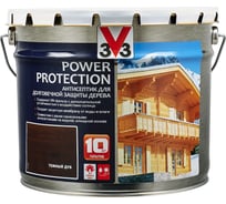 Алкидный антисептик для дерева V33 POWER PROTECTION полуглянец, темный дуб 117400