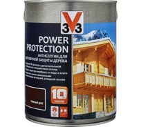 Алкидный антисептик для дерева V33 POWER PROTECTION полуглянец, темный дуб 117394