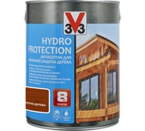 Акриловый антисептик для дерева V33 HYDRO PROTECTION полуглянец, красное дерево 117414