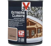 Акриловый антисептик для дерева V33 EXTREME CLIMATE матовый, платина 117433