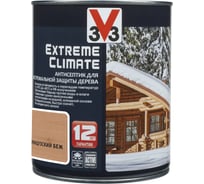 Акриловый антисептик для дерева V33 EXTREME CLIMATE матовый, французский беж 117429