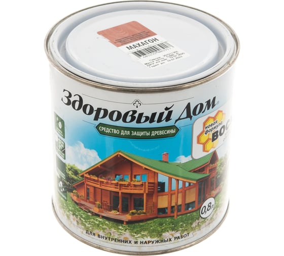 Деревозащитное средство Здоровый Дом Махагон 0,8 л 90000857525