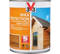 Алкидный антисептик для дерева с добавлением воска V33 WAX PROTECTION золотой дуб 117371
