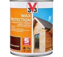 Алкидный антисептик для дерева с добавлением воска V33 WAX PROTECTION красное дерево 117372