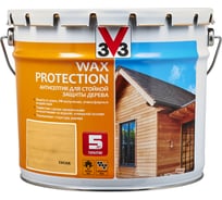 Алкидный антисептик для дерева с добавлением воска V33 WAX PROTECTION полуглянец, сосна 117381