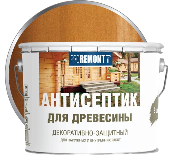Антисептик Proremontt деревозащитное средство тик 9 л Лк-00004641