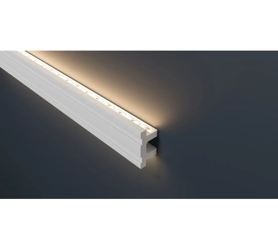 Стеновой ударопрочный влагостойкий молдинг под покраску Decor-Dizayn 36x18x2000 мм DD633