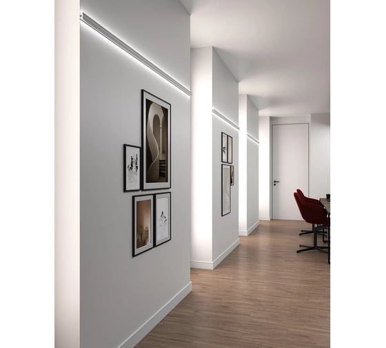 Стеновой ударопрочный влагостойкий молдинг под покраску Decor-Dizayn 36x18x2000 мм DD633