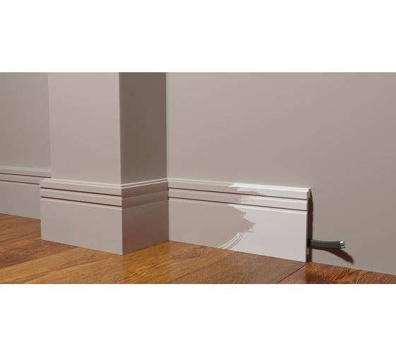 Стеновой ударопрочный влагостойкий плинтус под покраску Decor-Dizayn 120x16x2000 мм DD724